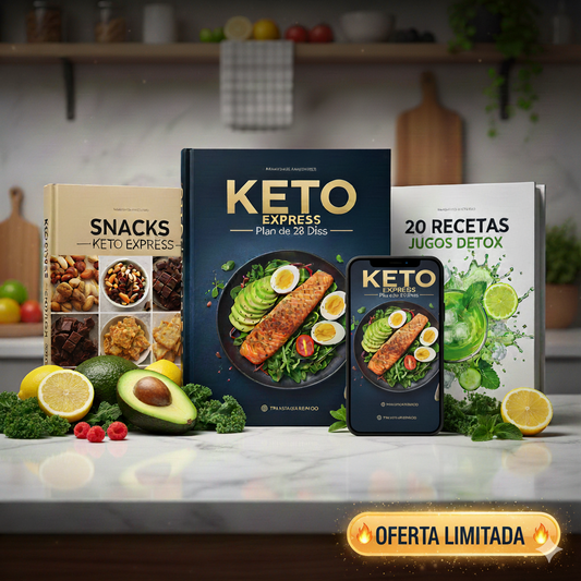 KETO EXPRESS Plan de 28 Días + ¡BONUS EXCLUSIVOS!